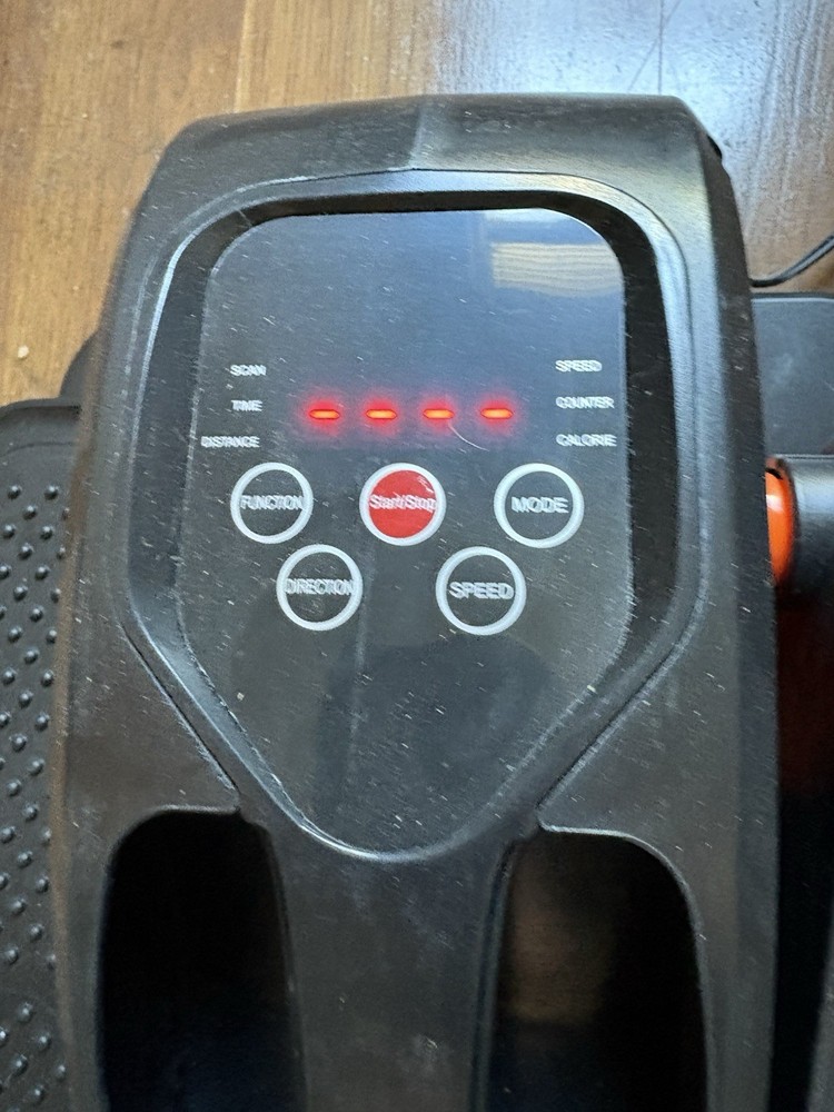 Under Desk Elliptical Electric,Low Impact Pedal Exerciser, Seated, Black Assembd