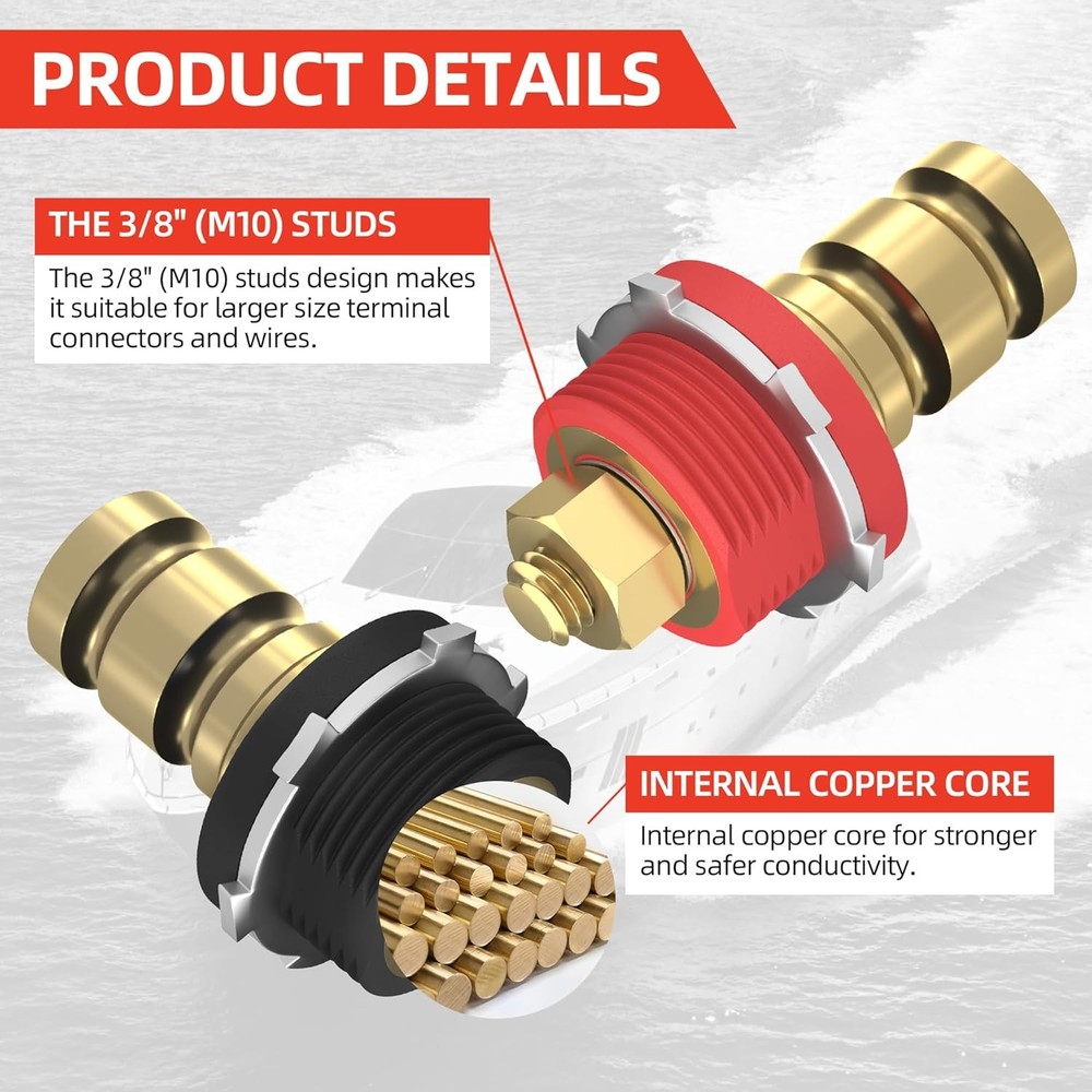 Joinfworld Remote Battery Terminals 3/8" Stud