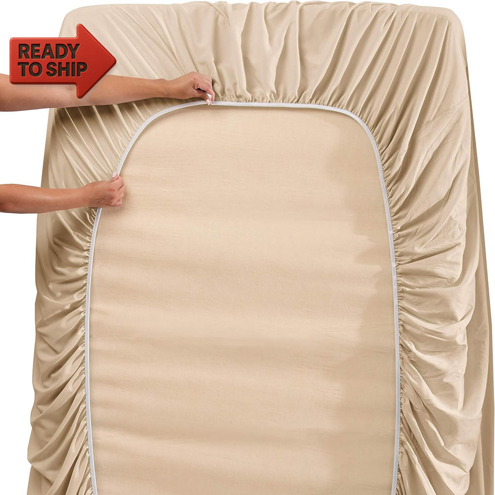 Hearth & Harbor Extra Deep Pocket 4-Piece Bed Sheets Set - Super Deep Fitted Sh