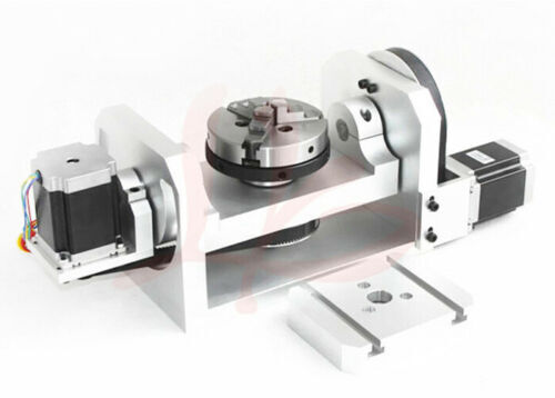 New CNC Router Machine Rotary Indexer Table 4th & 5th Rotational Axis W/ Chuck