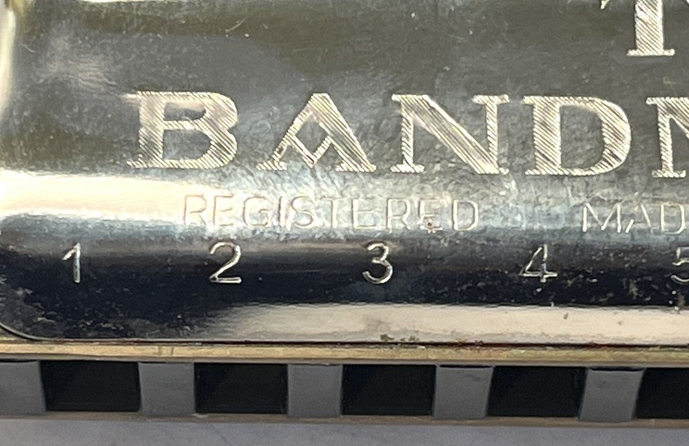 VTG The Bandmaster Harmonica w/ Red Plastic Hard Case - Germany