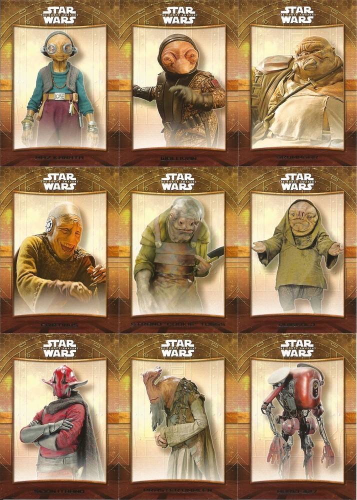 Star Wars Force Awakens Series 2 ~ MAZ'S CASTLE 9-Card Insert Set