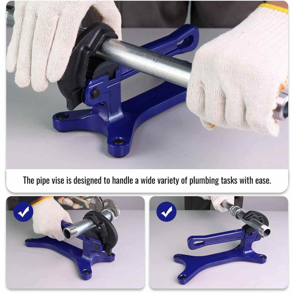 Portable Pipe Vise Lightweight Durable Clamp For Plumbers