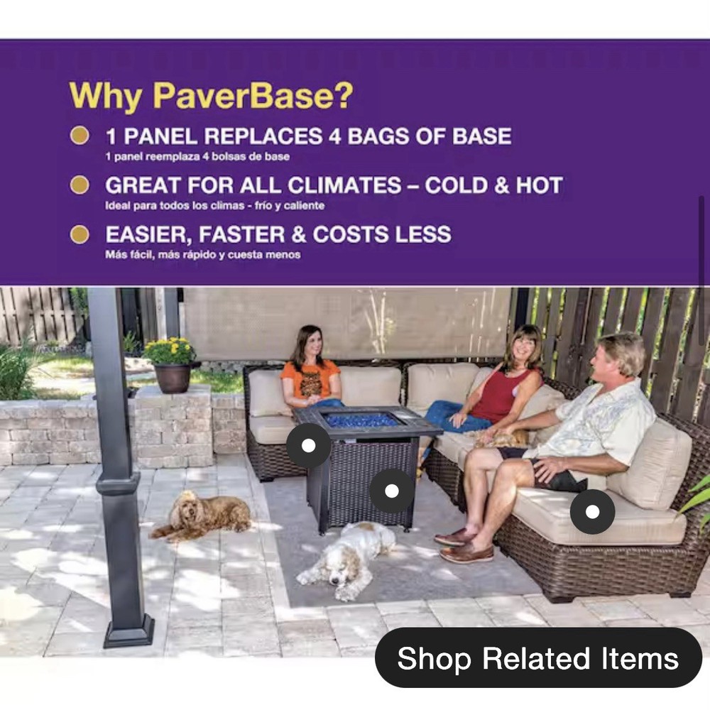 Brock Paver Base Panel Dual 20"x36" Interlocking Permeable Textured (20-Case)