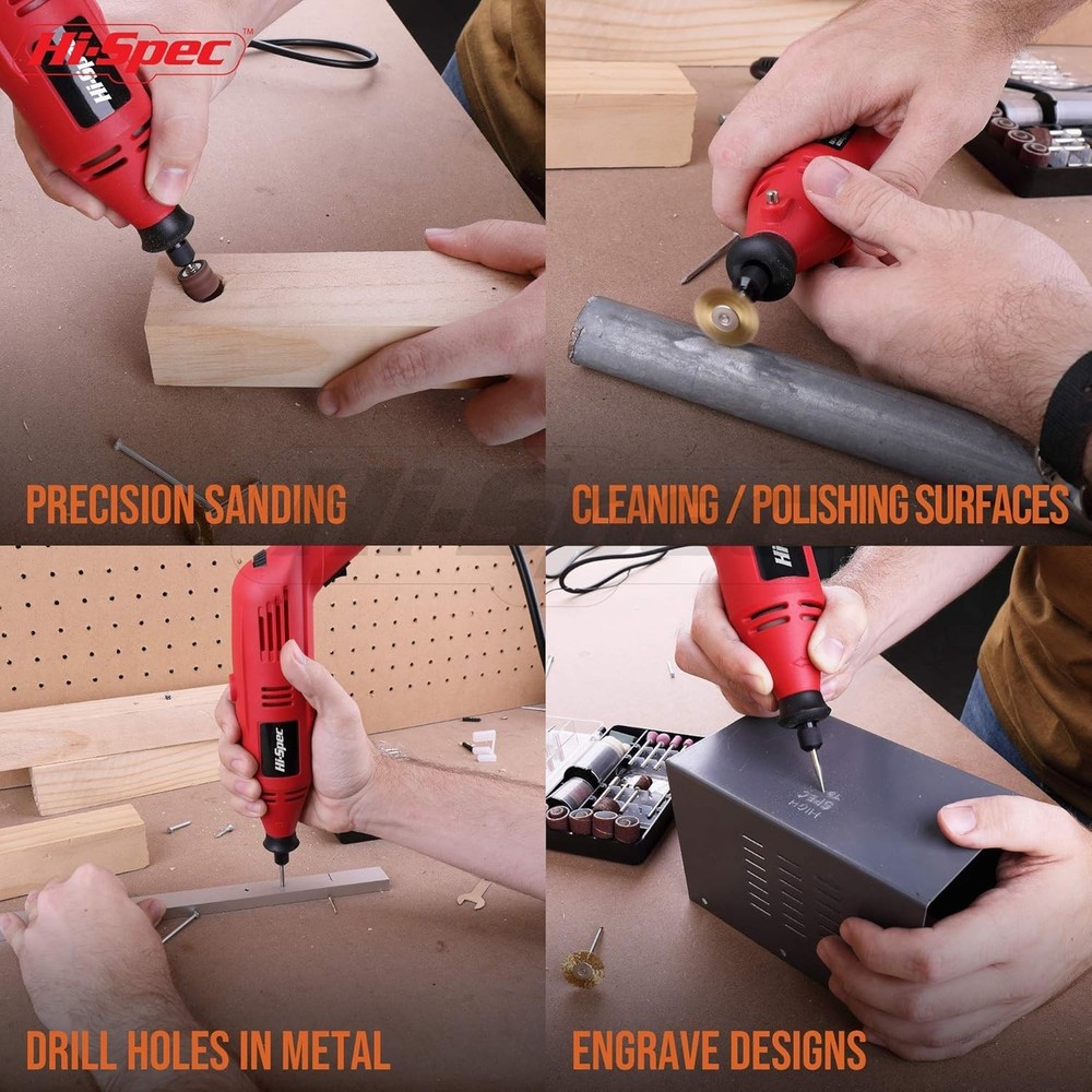130W High-Speed Rotary Multi Tool with 121 Accessories - Versatile Crafting