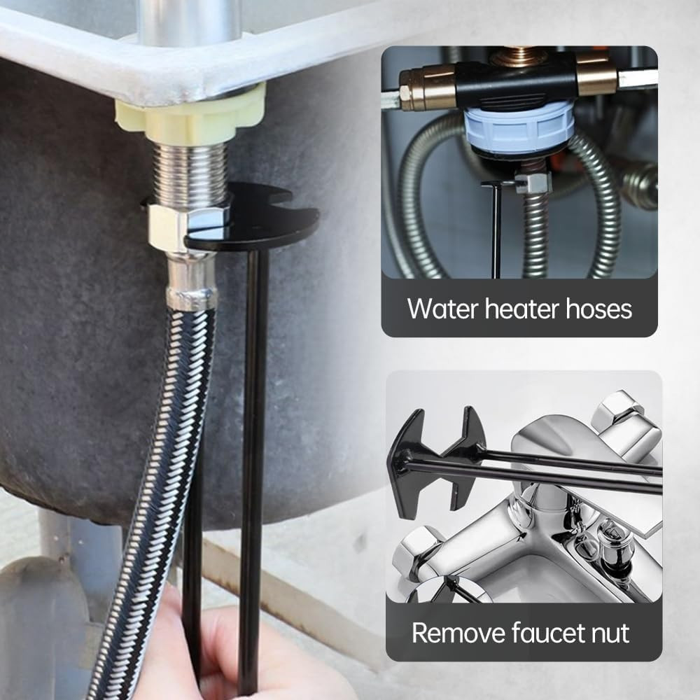 2 Pcs Multifunctional Sink Wrench Set for Tight Spaces