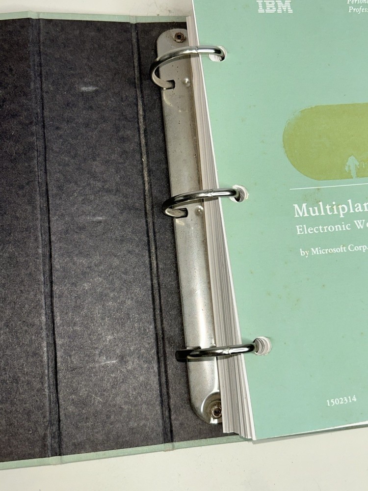 IBM Multiplan Electronic Worksheet Computer Software by Microsoft MANUAL ONLY