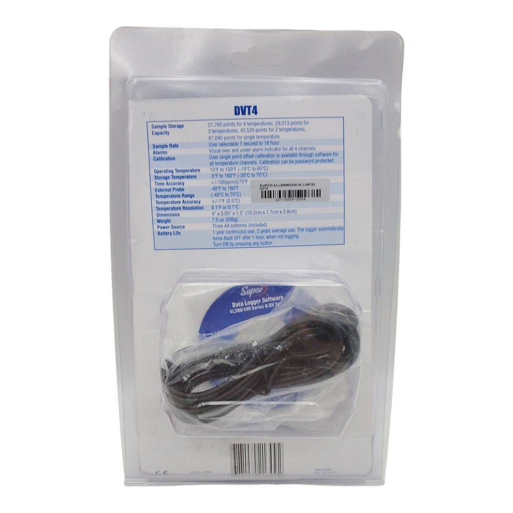 Supco DVT4 DataView 4-Channel Temperature Data Logger *READ* PARTS *