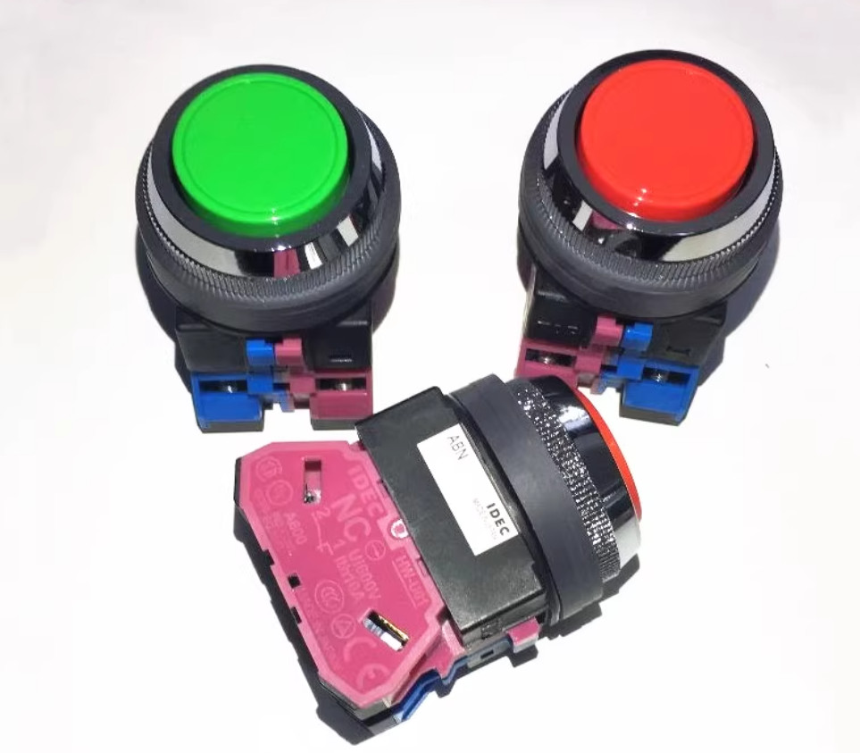 1PCS ABN101G 1NC green Self-reset button switch