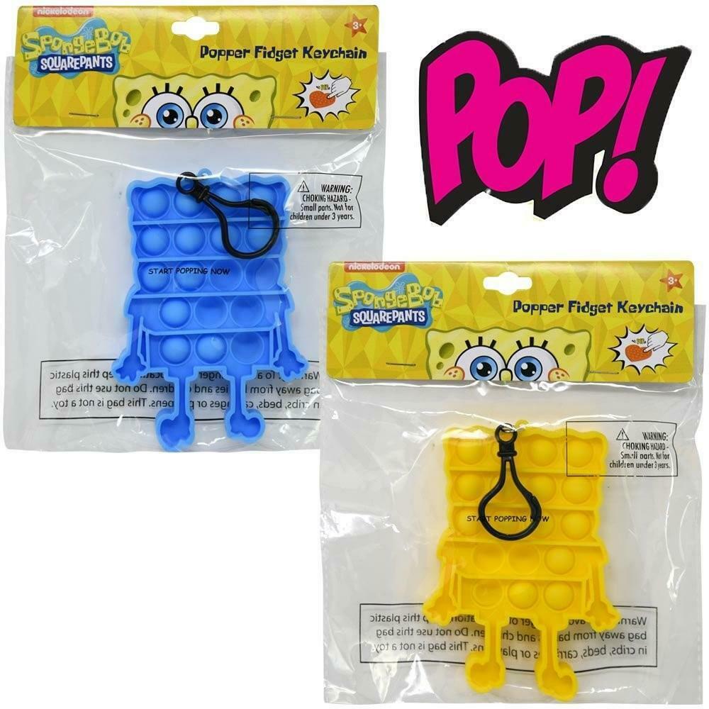 2-Pack SpongeBob Push Pop Pop Bubble Fidget Toy, Silicone Squeeze Sensory Tools