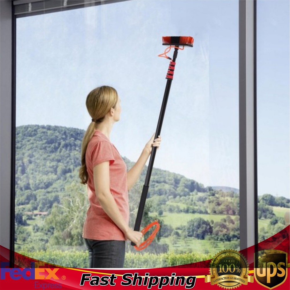 Solar Panel Cleaning Brush & Pole Kit Window Cleaner Solar Panel Cleaning System