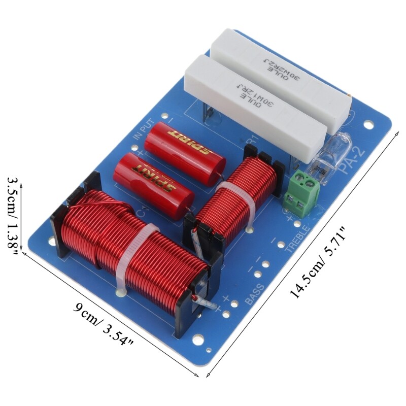 2 Way Speaker Frequency Divider Module Treble Bass Hi-Fi Filter
