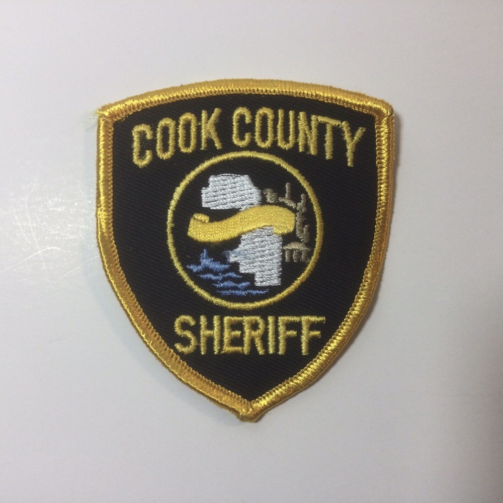 2 5/8" HAT Size | COOK COUNTY SHERIFF Embroidered Shield Patch | Vintage