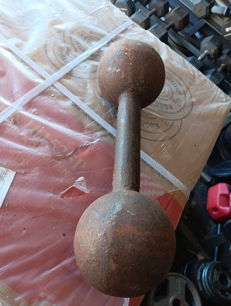 Vintage 15 Lb Globe Dumbbell Excel