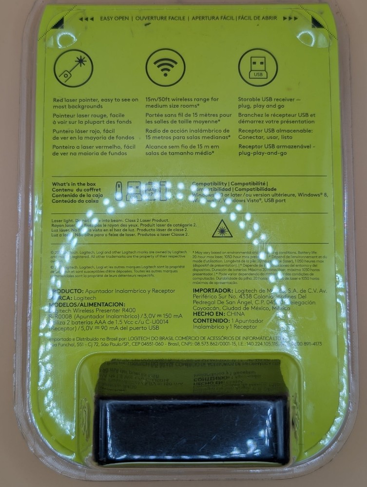 Logitech R400 Laser Presentation Remote 50ft range (BRAND NEW SEALED)