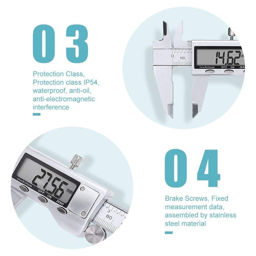 Accurate Micrometer with Large LCD Screen, Auto-Off Feature