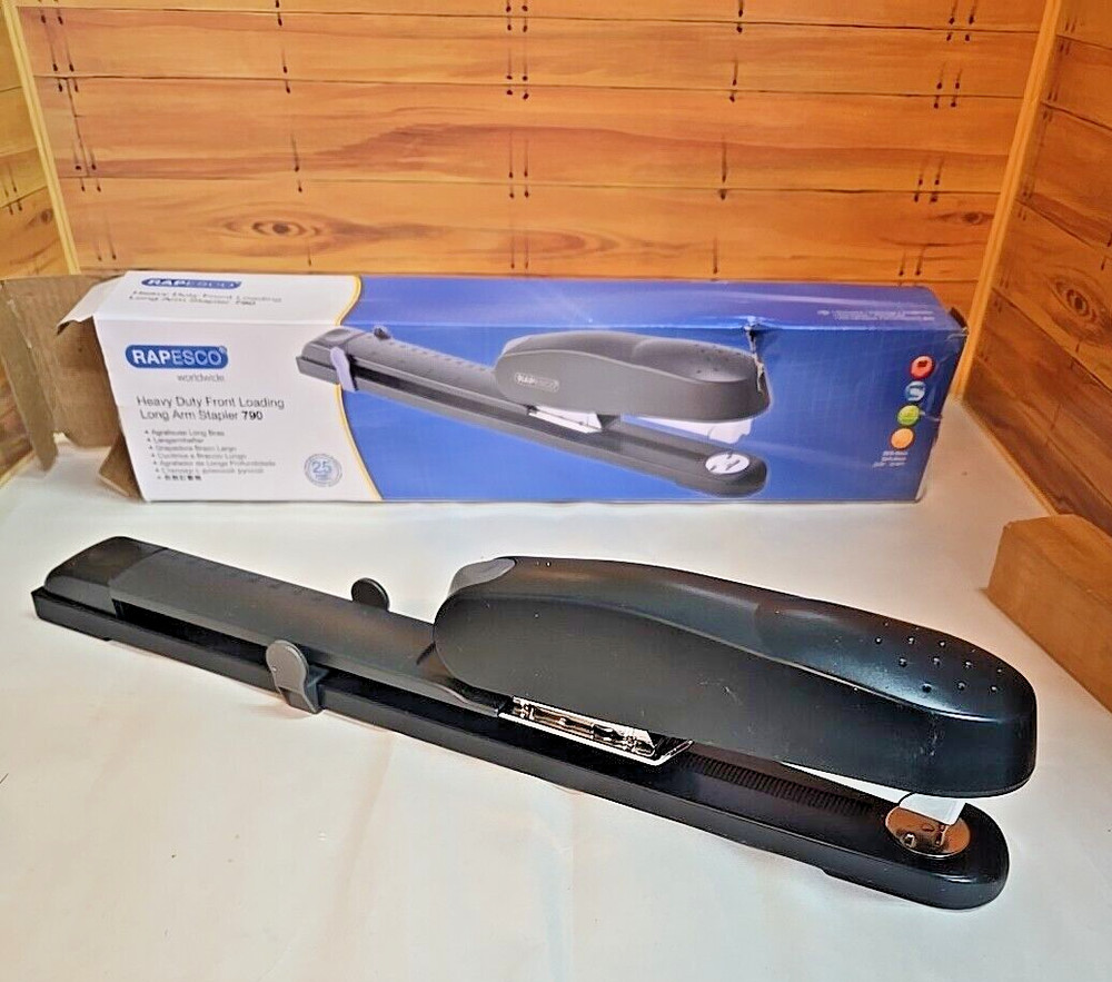 Rapesco Worldwide Front Loading Long Arm Stapler 790; NOB