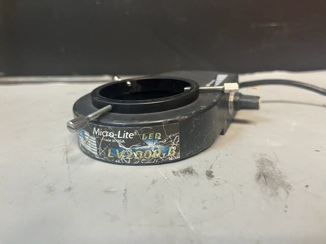 Micro-Lite, LV2000-B, Ring Illuminator Light, With Power Supply