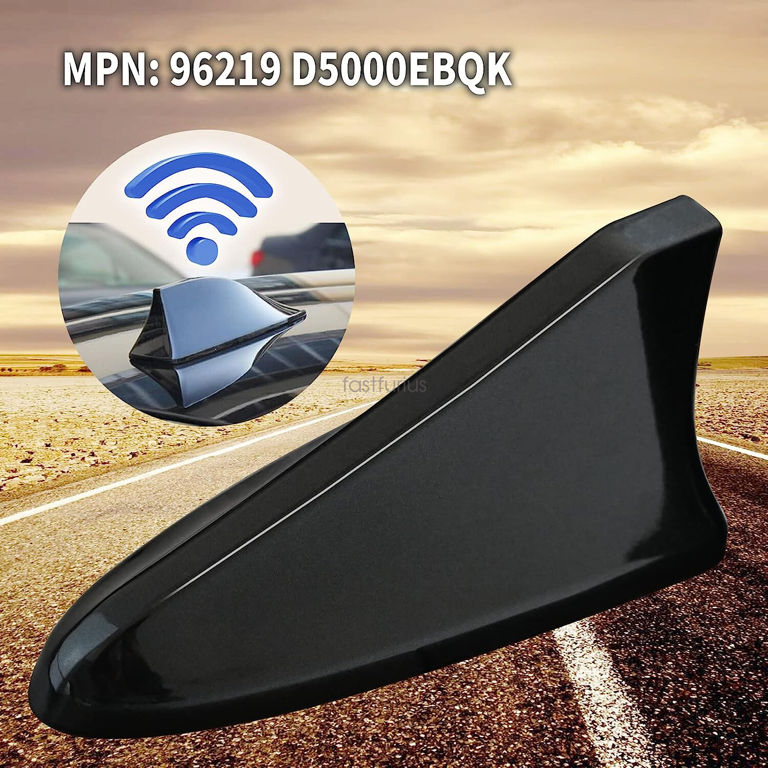 For 2014-2020 Kia Optima Black Antenna Cover Roof Fin 96219-D5000EBQK