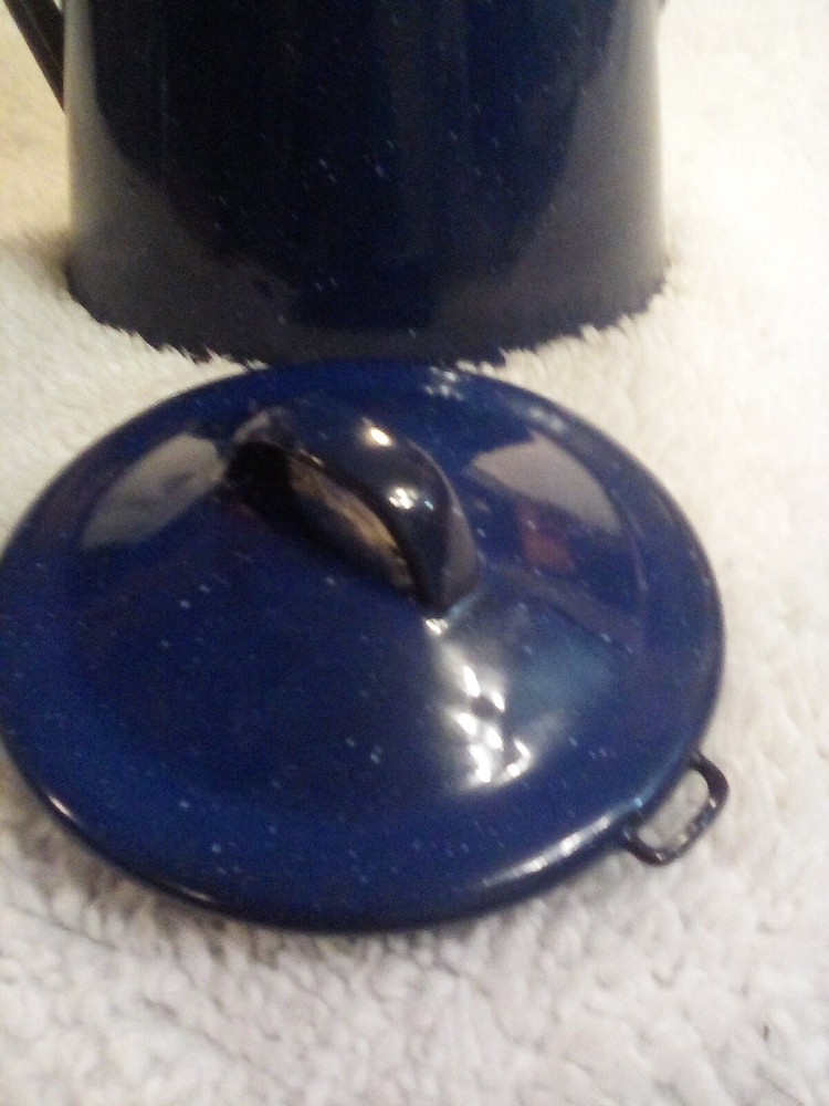 blue enamel coffee pot