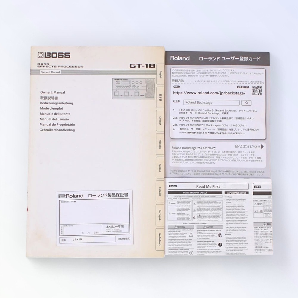 BOSS GT-1B Bass Multi-Effects Processor w/Original Box Manual Tested