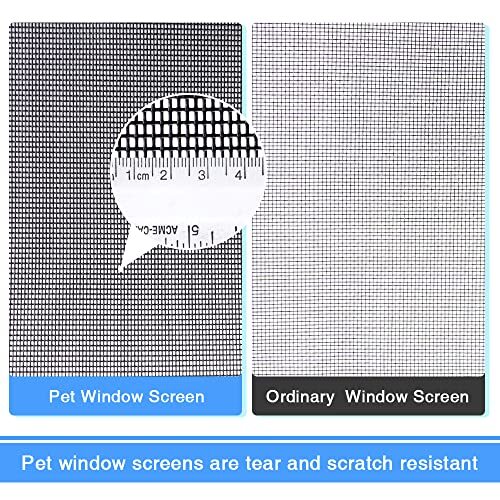 Pet Proof Window Screen Roll 36" x 200" Thicken Charcoal Screen Mesh Durable