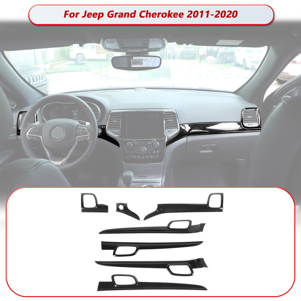 Dash Panel & Door Handle Cover Kit Interior Trim for 2014-20 Jeep Grand Cherokee