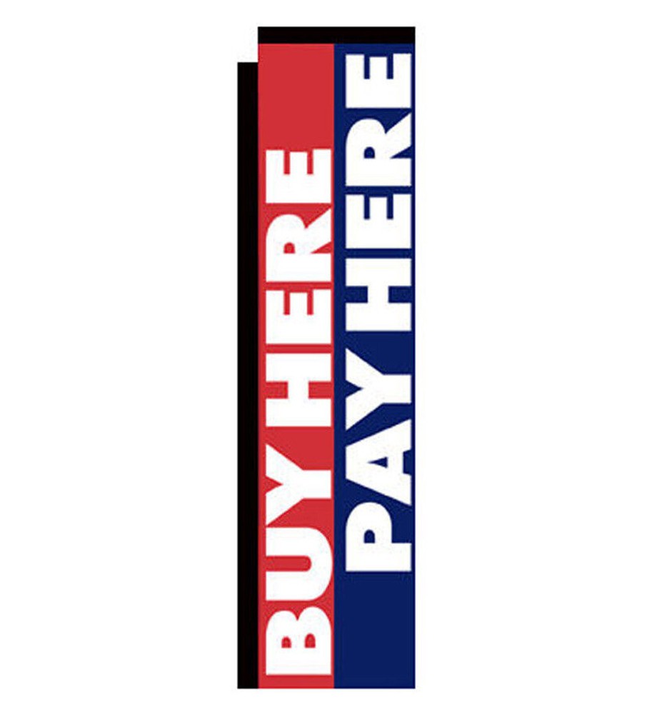 Buy Here Pay Here 12ft Advertising Rectangle Banner Replacement Flag Only