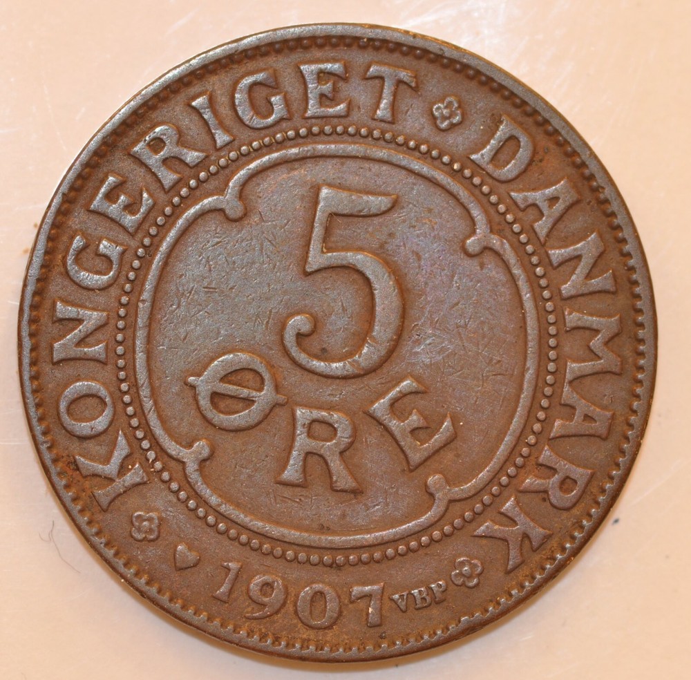 1907 Denmark 5 Ore