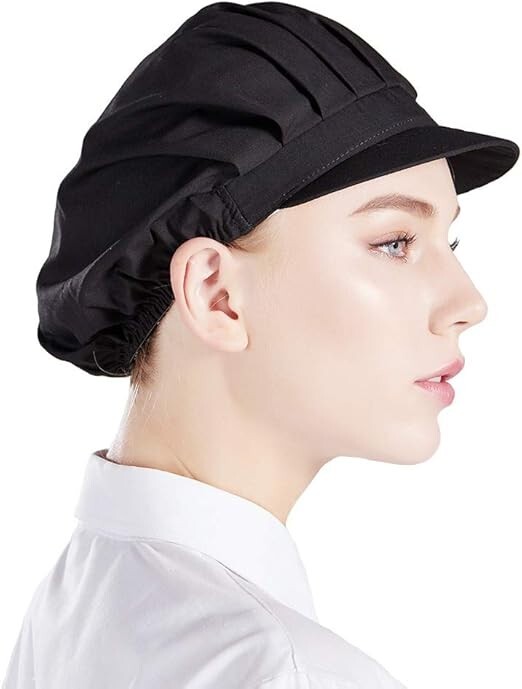 3pcs Chef Hats for Women Men Chef Caps Work Hats Kitchen Cooking Bakers Hat f...