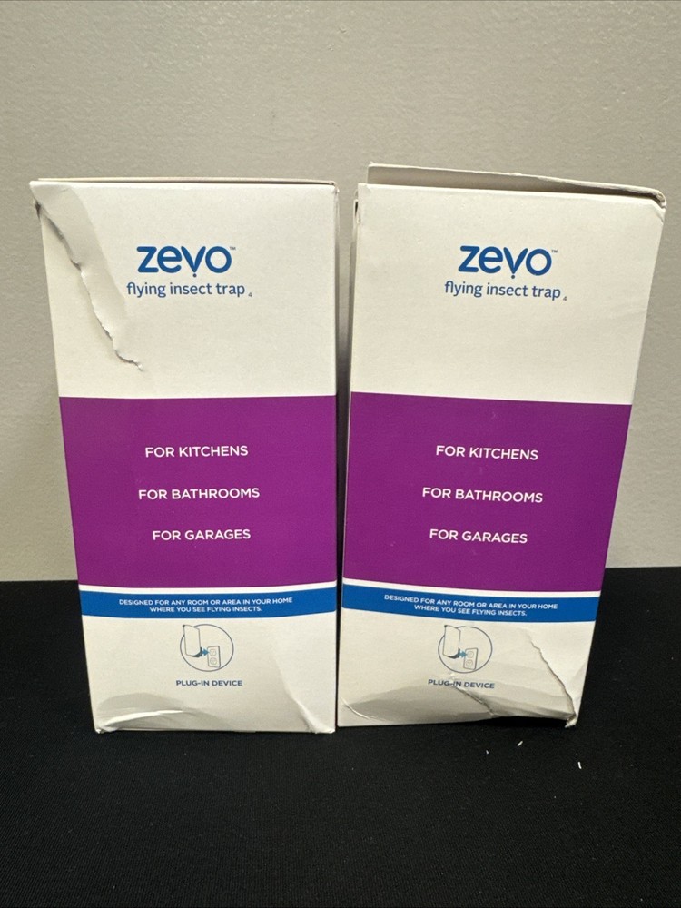 2X Zevo Flying Insect Fly Trap (1 Device + Refill) Featuring Blue Light New