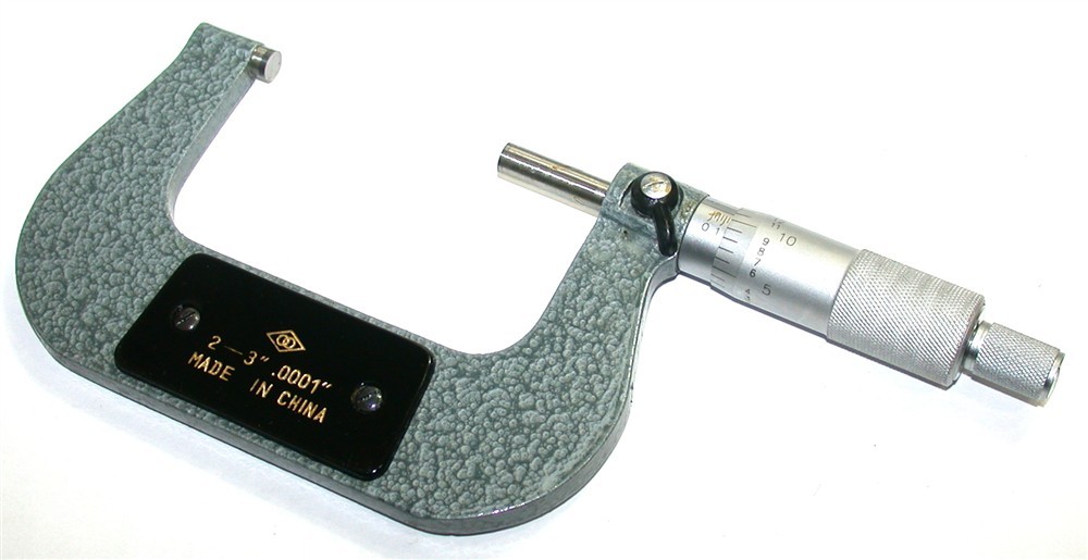 Outside .0001" Micrometer Carbide Faces Locknut 2 to 3" w/Standard & Case NIB