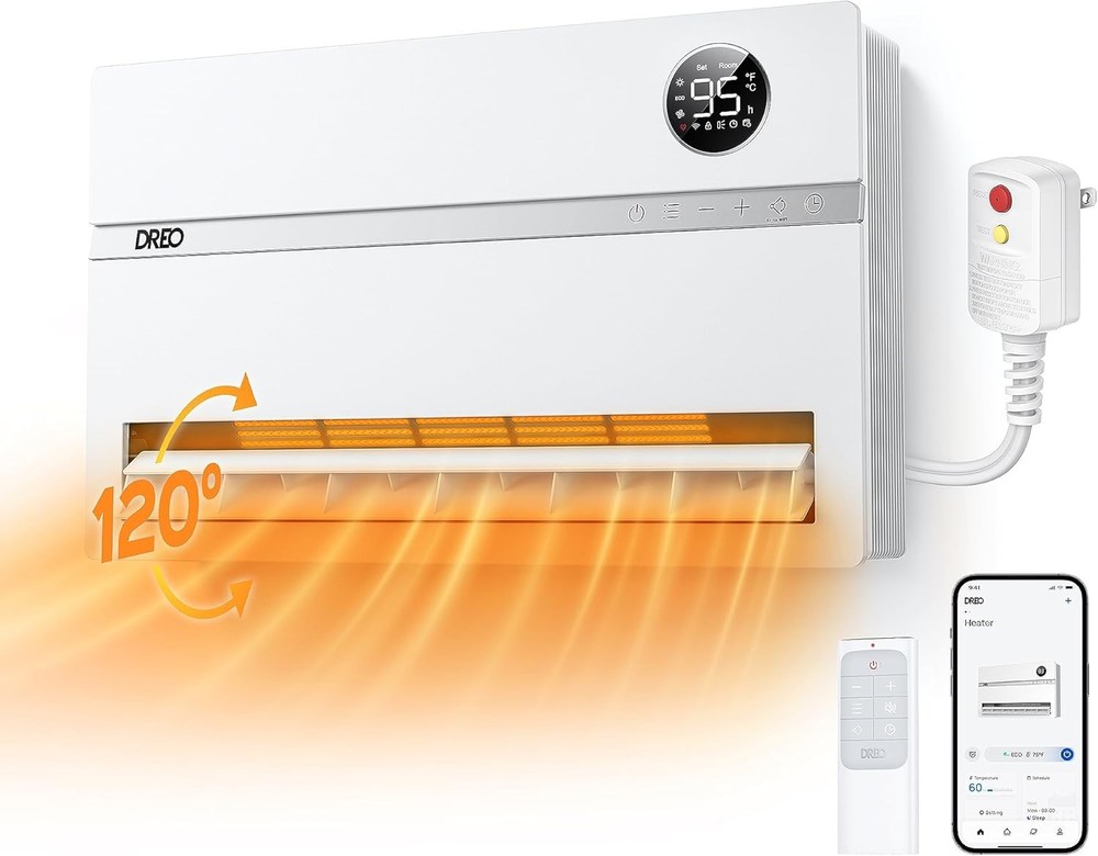 Wall Heater for Bathroom, Smart Space Heaters with ALCI Plug