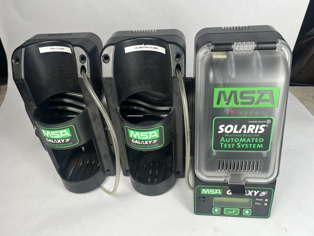 MSA Galaxy Solaris MultiGas Detector Automated Test System & Cylinder Holders