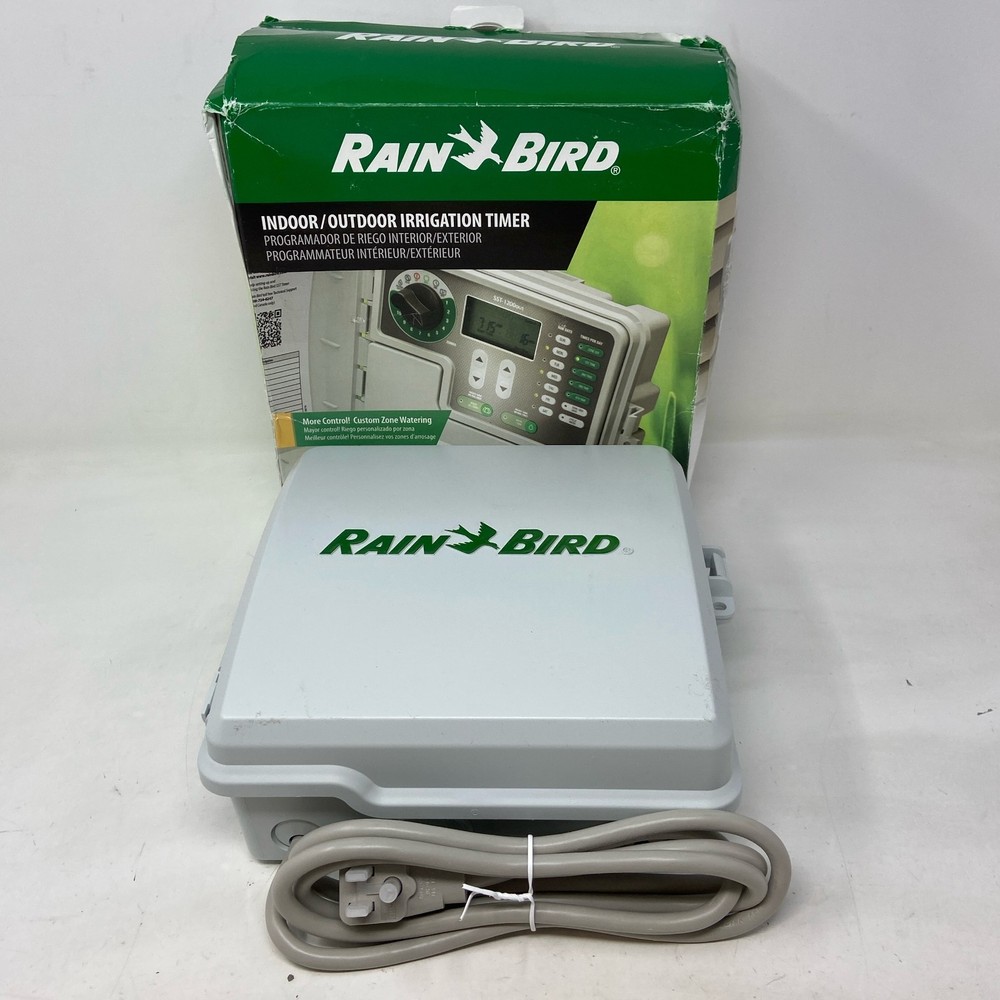 Rain Bird SST600OUT 6-Zone Sprinkler Timer, Gray/Green