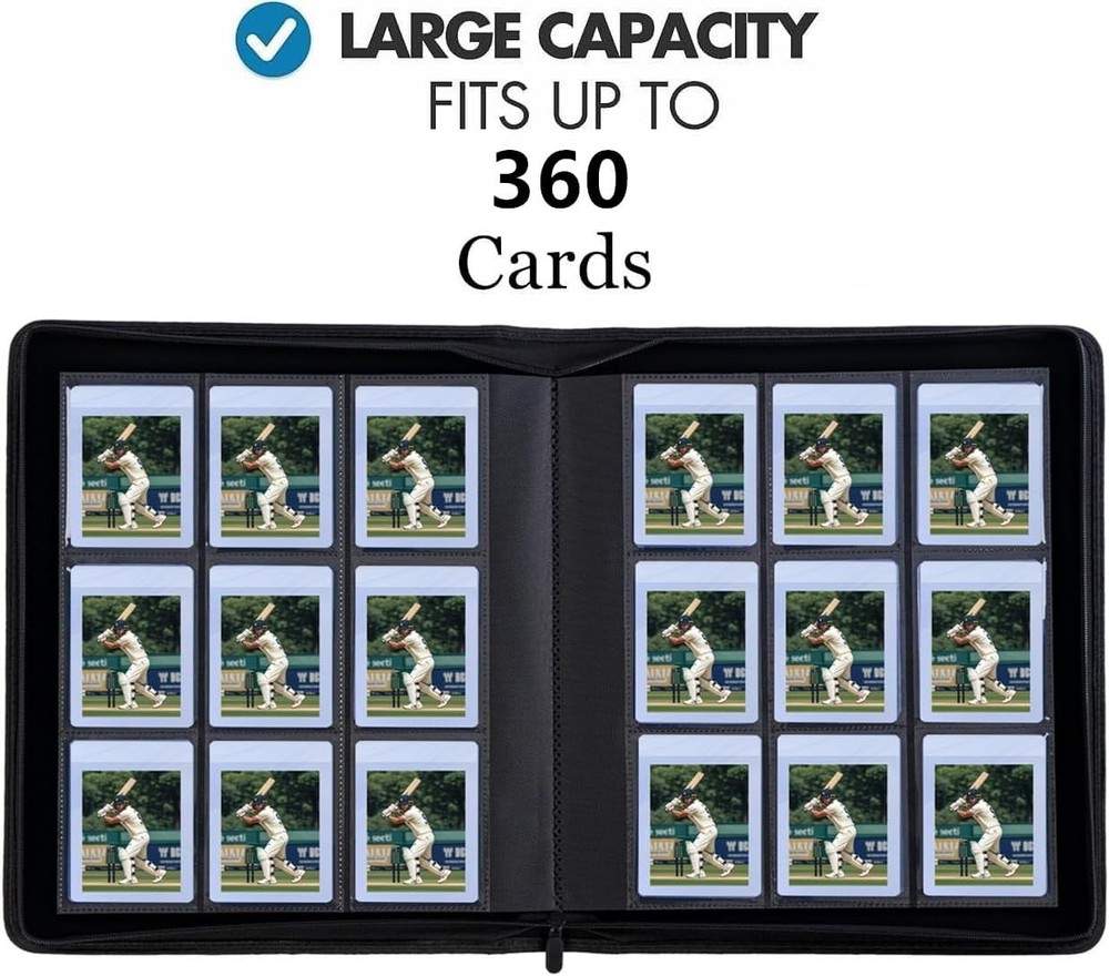 9 Pockets Card Binder for Semi Rigid Holders, Ringless White