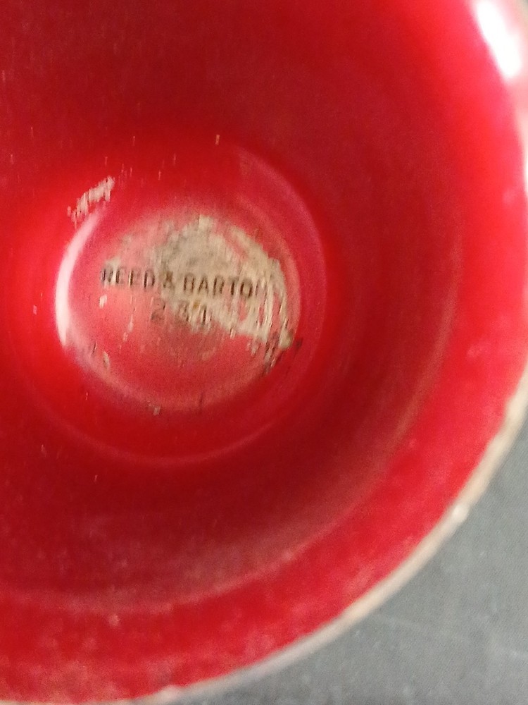 Reed & Barton Red & Green Silver Plated Double Jigger