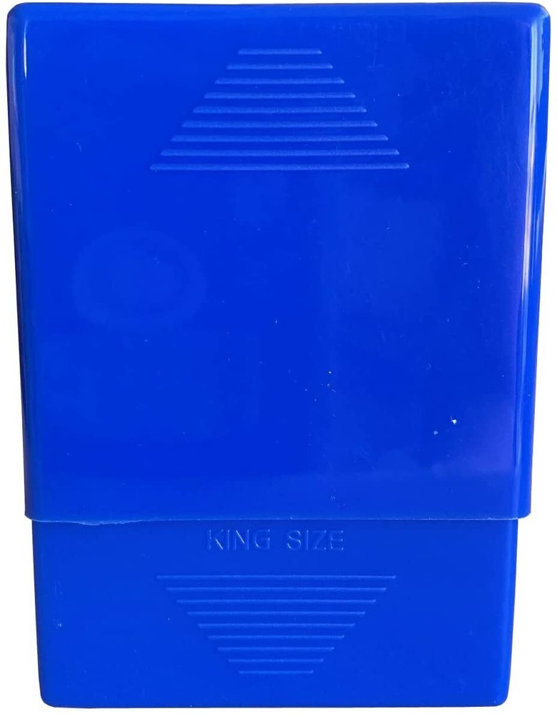 Blue Crush-Proof Plastic 2 Piece Cigarette Case For King & 100s - 3203