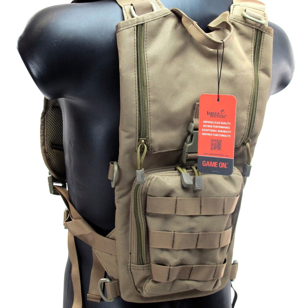 Lancer Tactical CA-321T Lightweight Airsoft Hydration Pack (Tan)