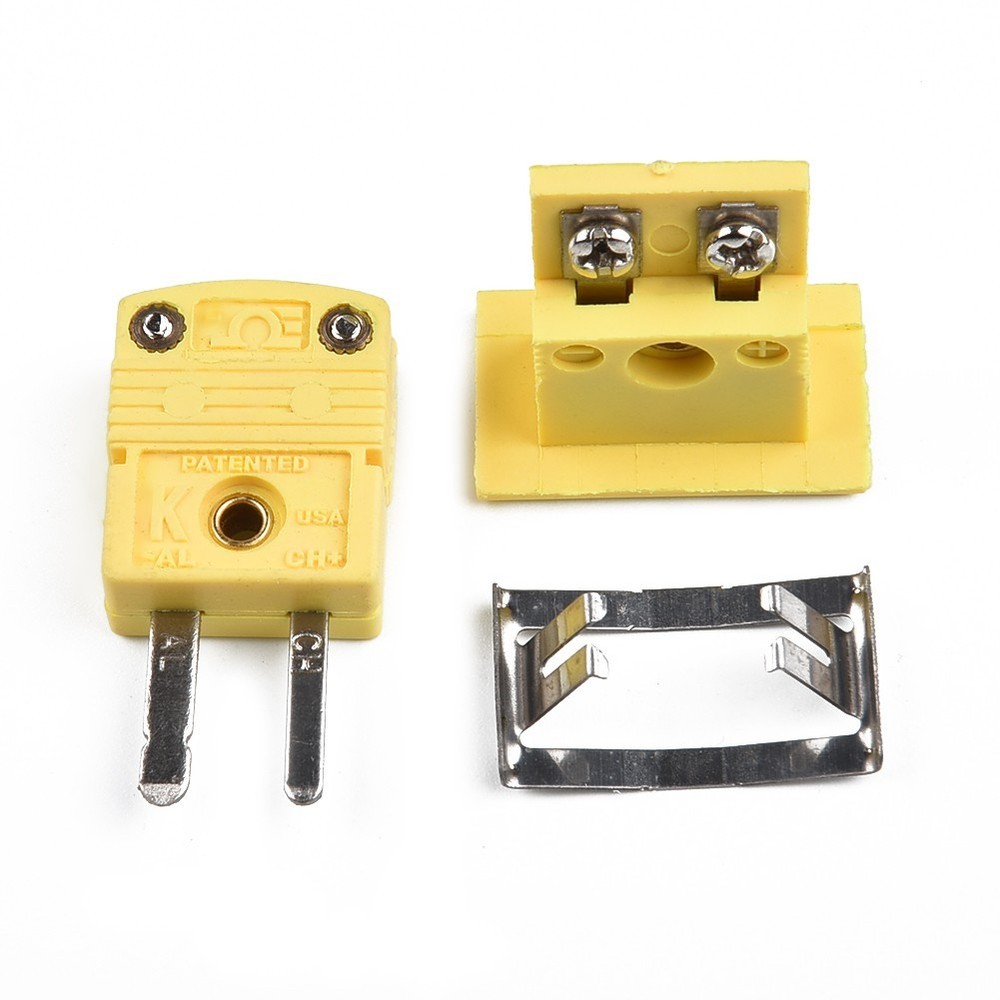 1 Set K Type Thermocouple Miniature-Socket & Panel Mount &Alloy-Plug Connector
