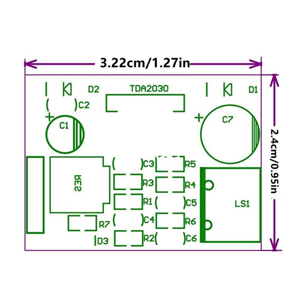 5Pcs 18W Mono Power Amplifier Board Module 6-12V with Volume Control Feature