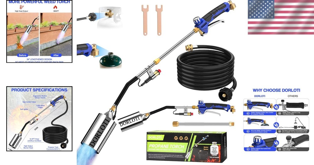 Portable Propane Torch for Roofing and Melting Snow