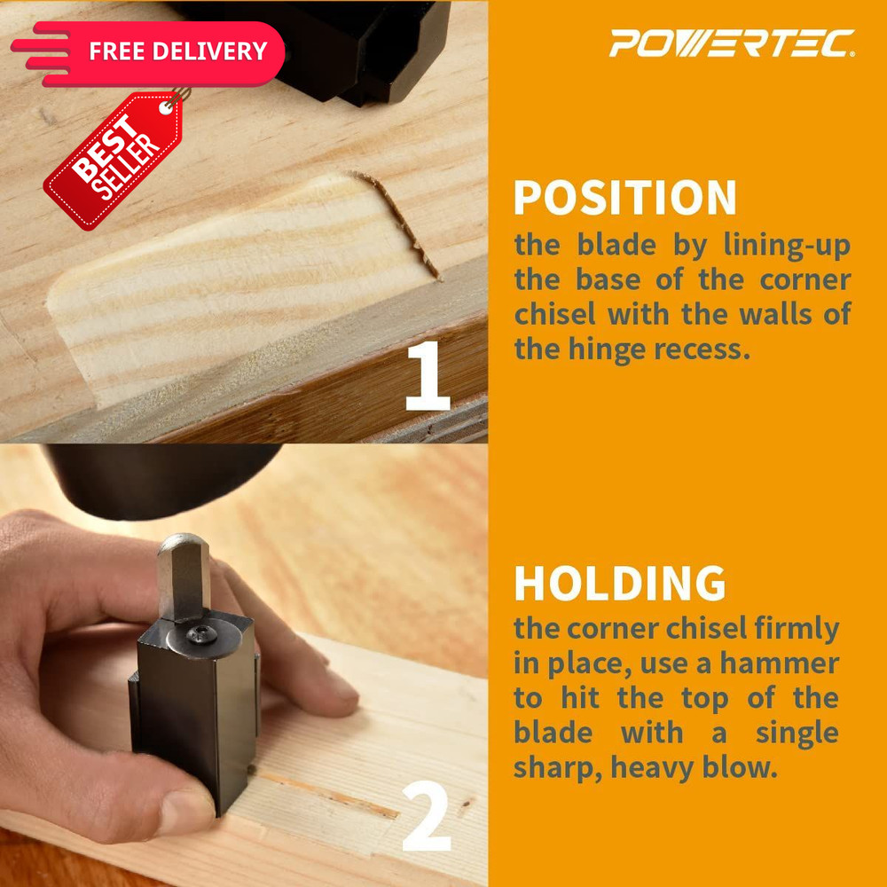 POWERTEC Square Corner Chisel – Chisel, 1PK,