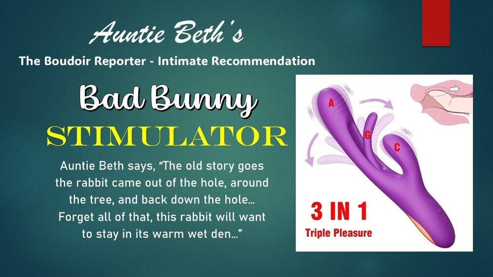 Auntie Beth's Bad Bunny Stimulator (rabbit vibrator, sucking, tapping, USB)