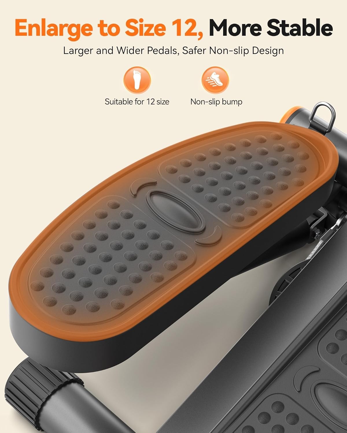 Steppers for Exercise, Mini Stair Stepper with Resistance Bands at Home Workout