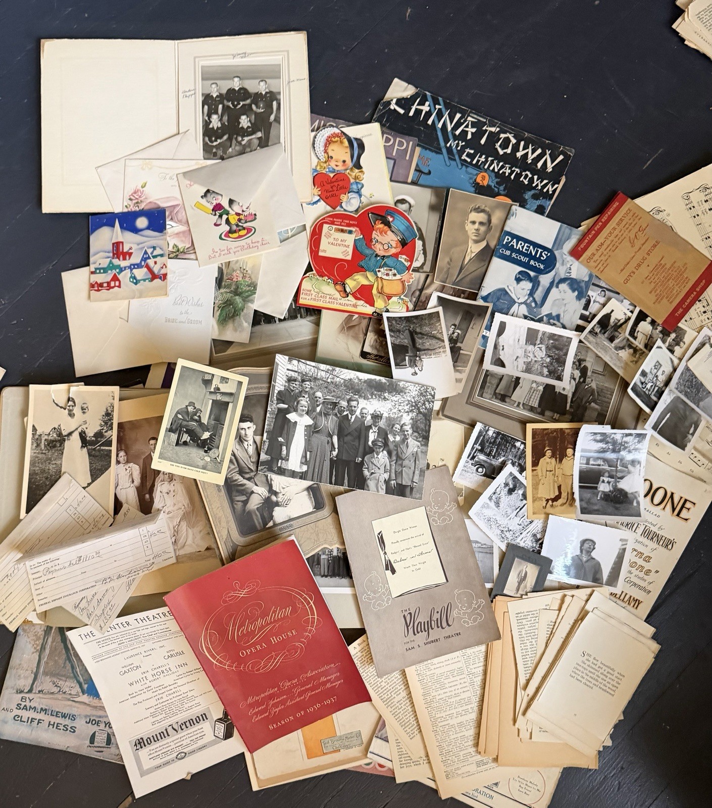 HUGE antique Ephemera Lot Junk Journal Supplies Vintage Paper 7+ Lbs Photo Album