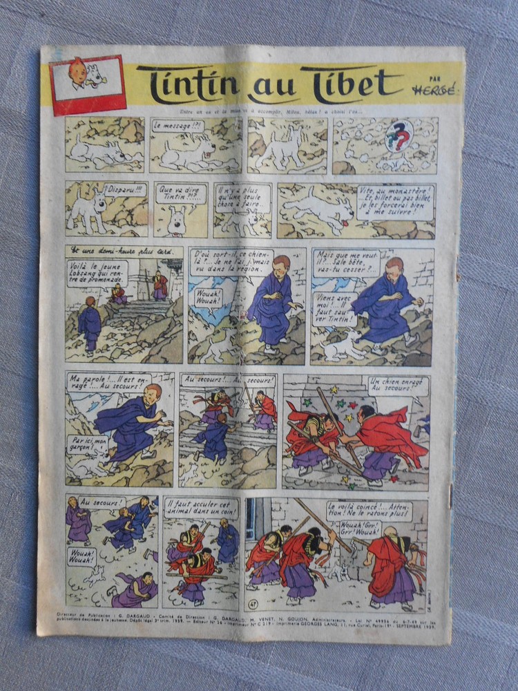 Hebdo Tintin 1St Series No. 569 Correct Condition Without More