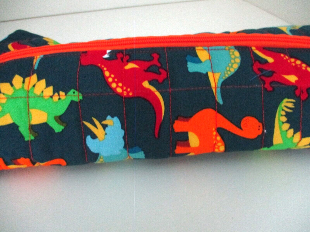 Organizer zipped, lined, and quilted bag DINOSAURS