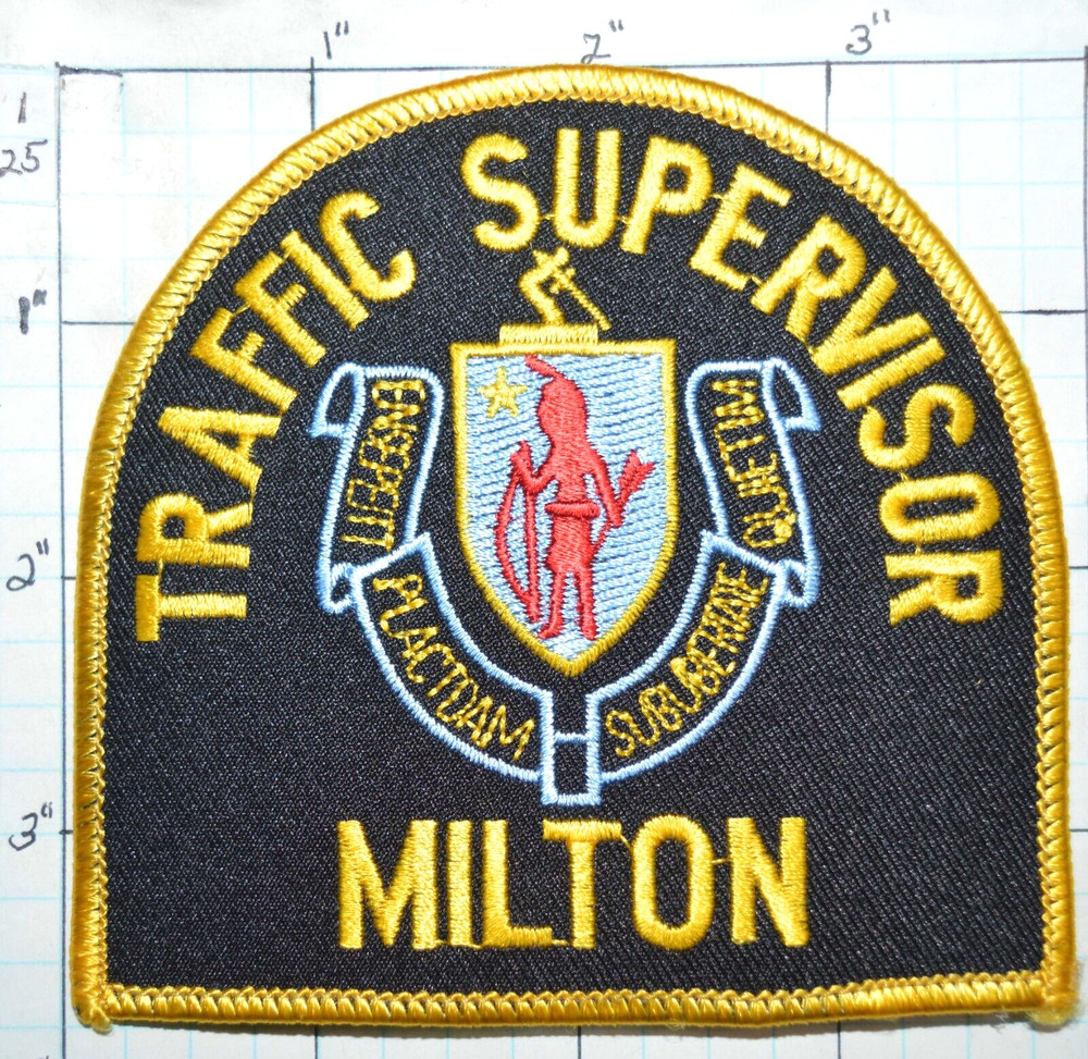 MASSACHUSETTS, MILTON TRAFFIC SUPERVISOR POLICE DEPT PATCH
