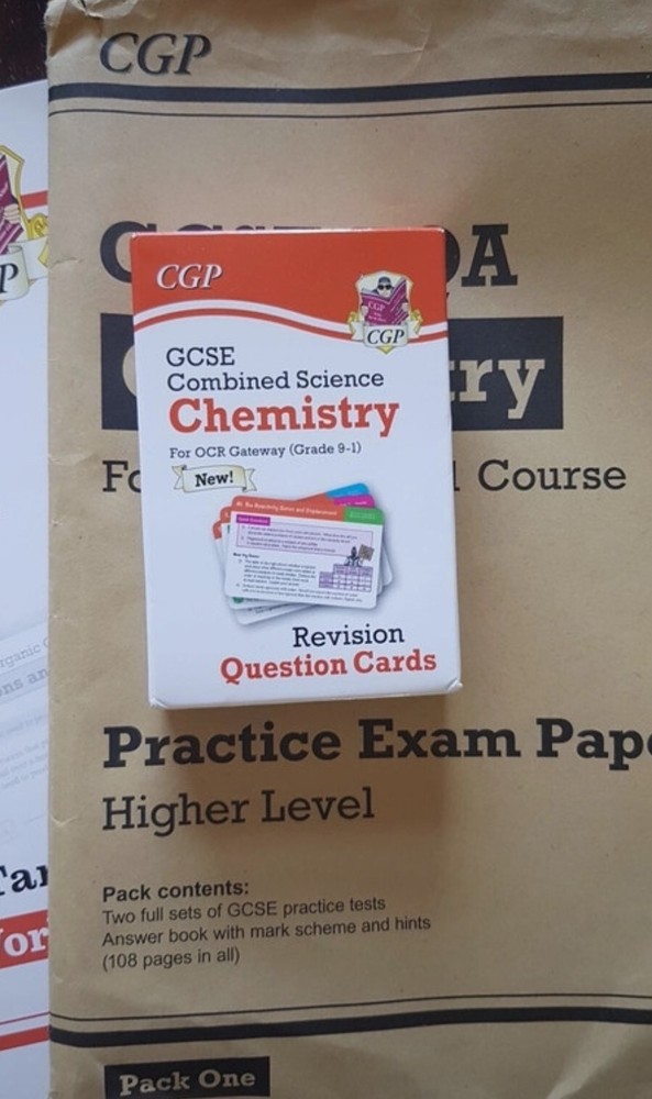 AQA OCR GCSE Chemistry CGP bundle- revision guide, exam practice workbook